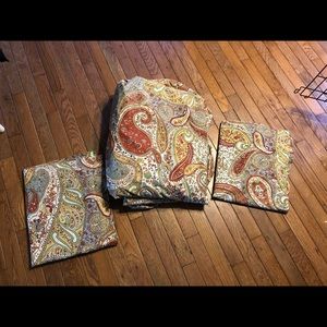 Pottery barn Harper Paisley FULL/QUEEN duvet shams
